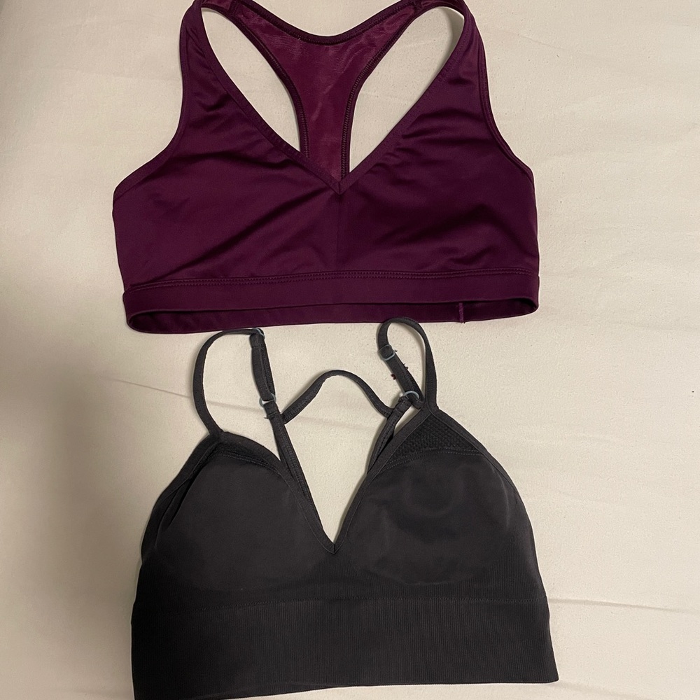 Pink sport bras